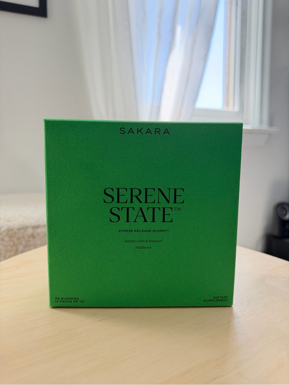 Sakara Serene State Stress Release Gummies - Green Box